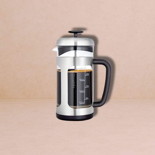 Cafetière à piston 12 tasses argent