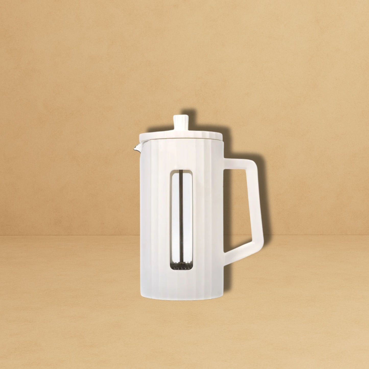 Cafetière piston café moulu BLANCHE