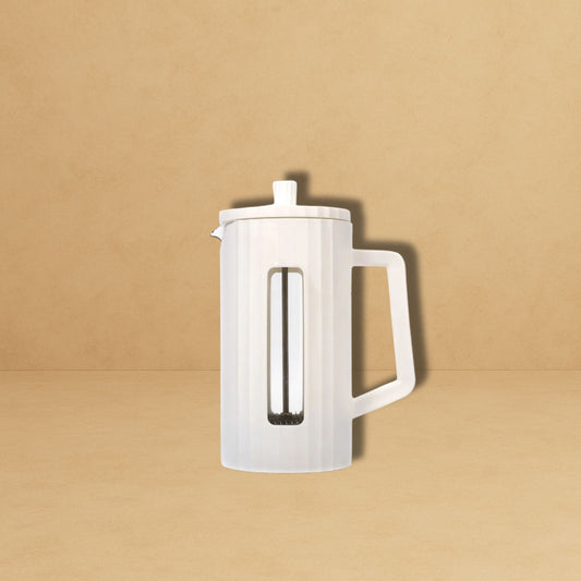 Cafetière piston café moulu BLANCHE