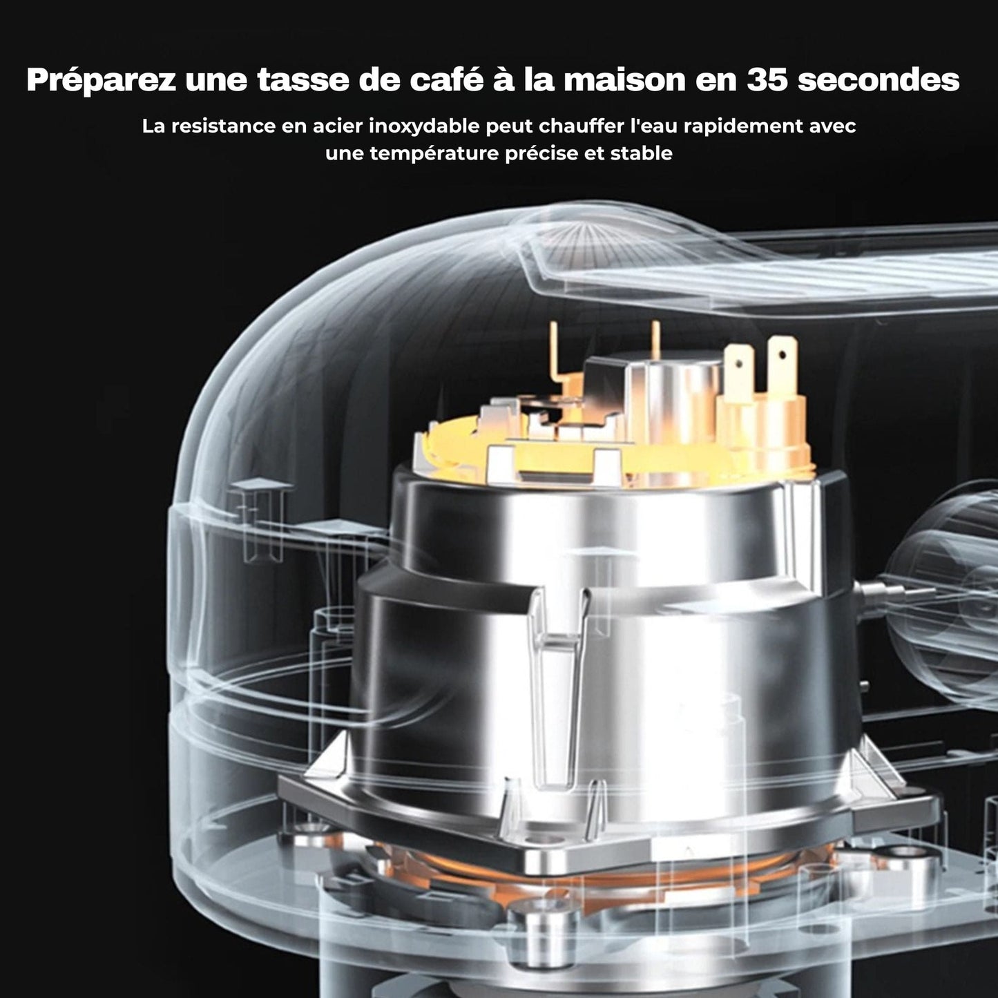 Cafetière professionnelle italienne systeme de chauffage
