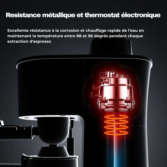 Machine à café avec buse vapeur description