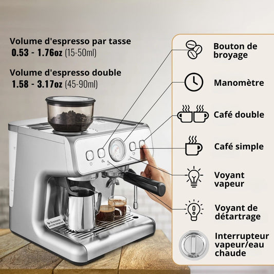 description cafetière expresso professionnelle