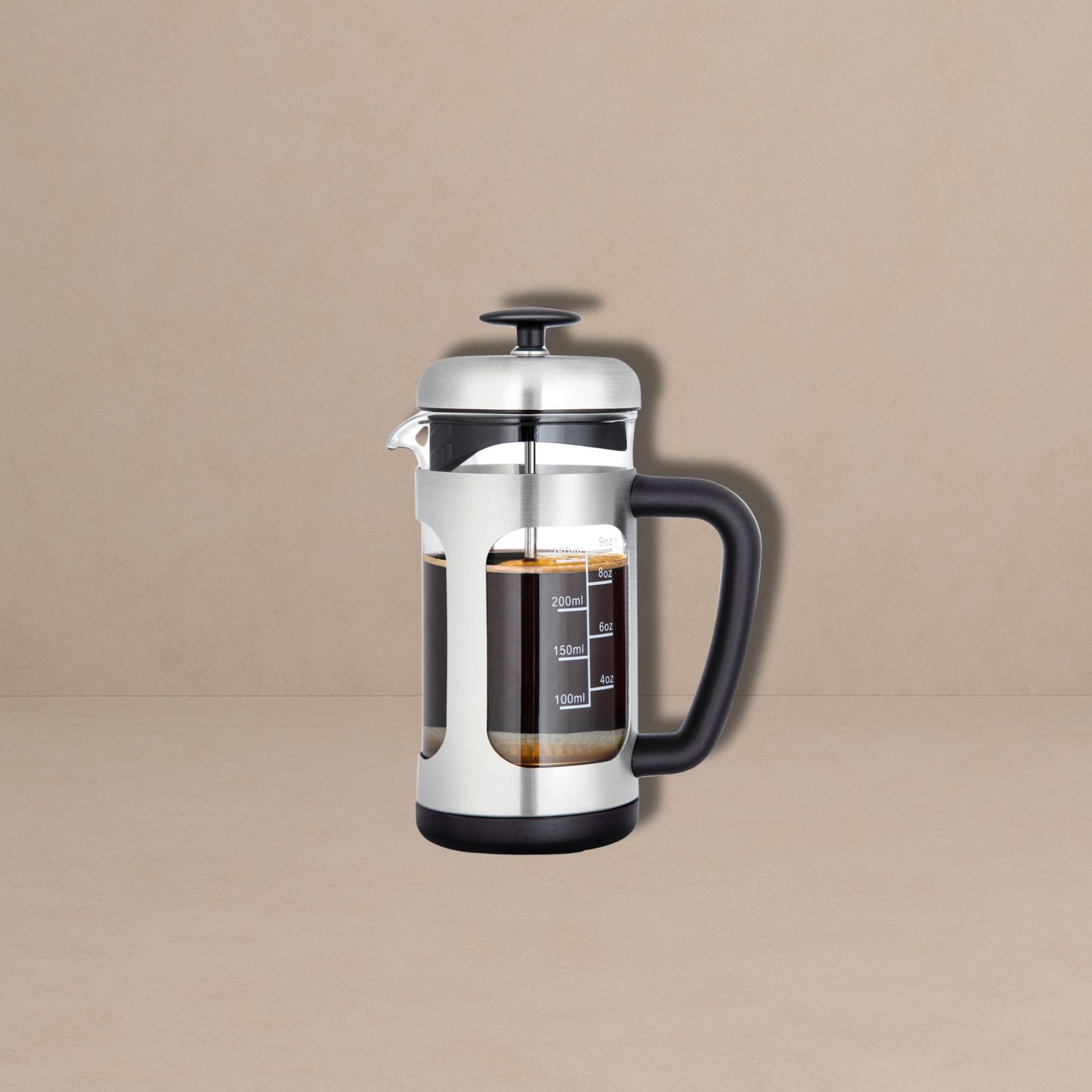 Cafetière à piston 3 tasses argent