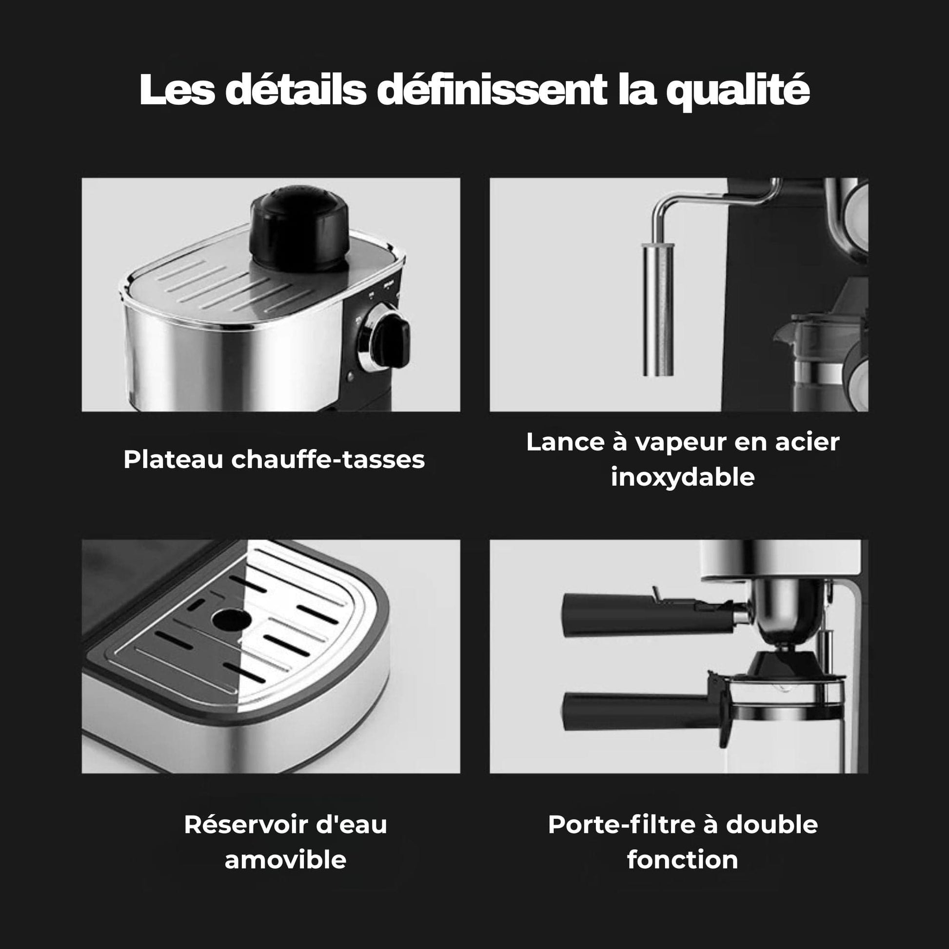 Machine à café avec buse vapeur description