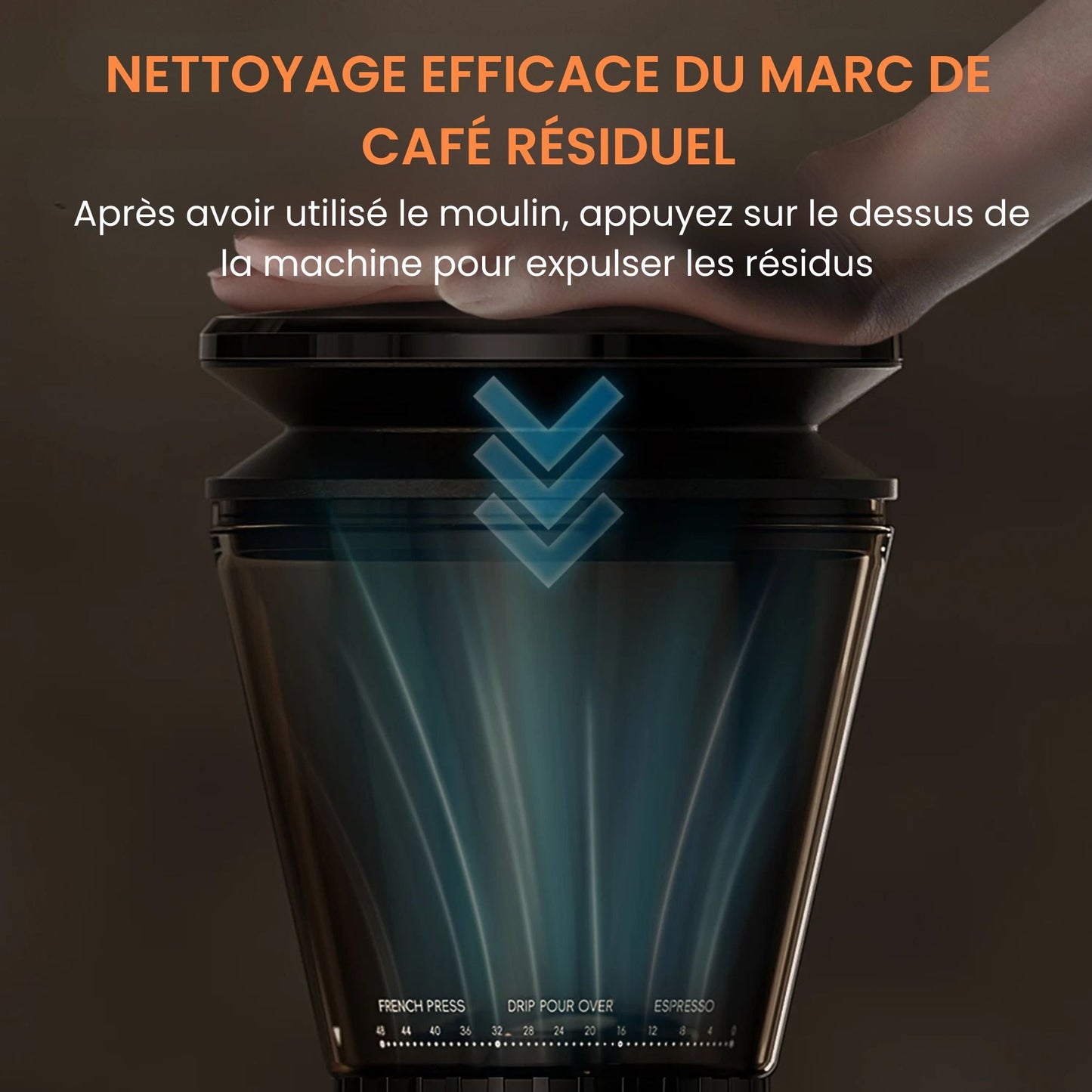 nettoyage du Moulin à café électrique inox