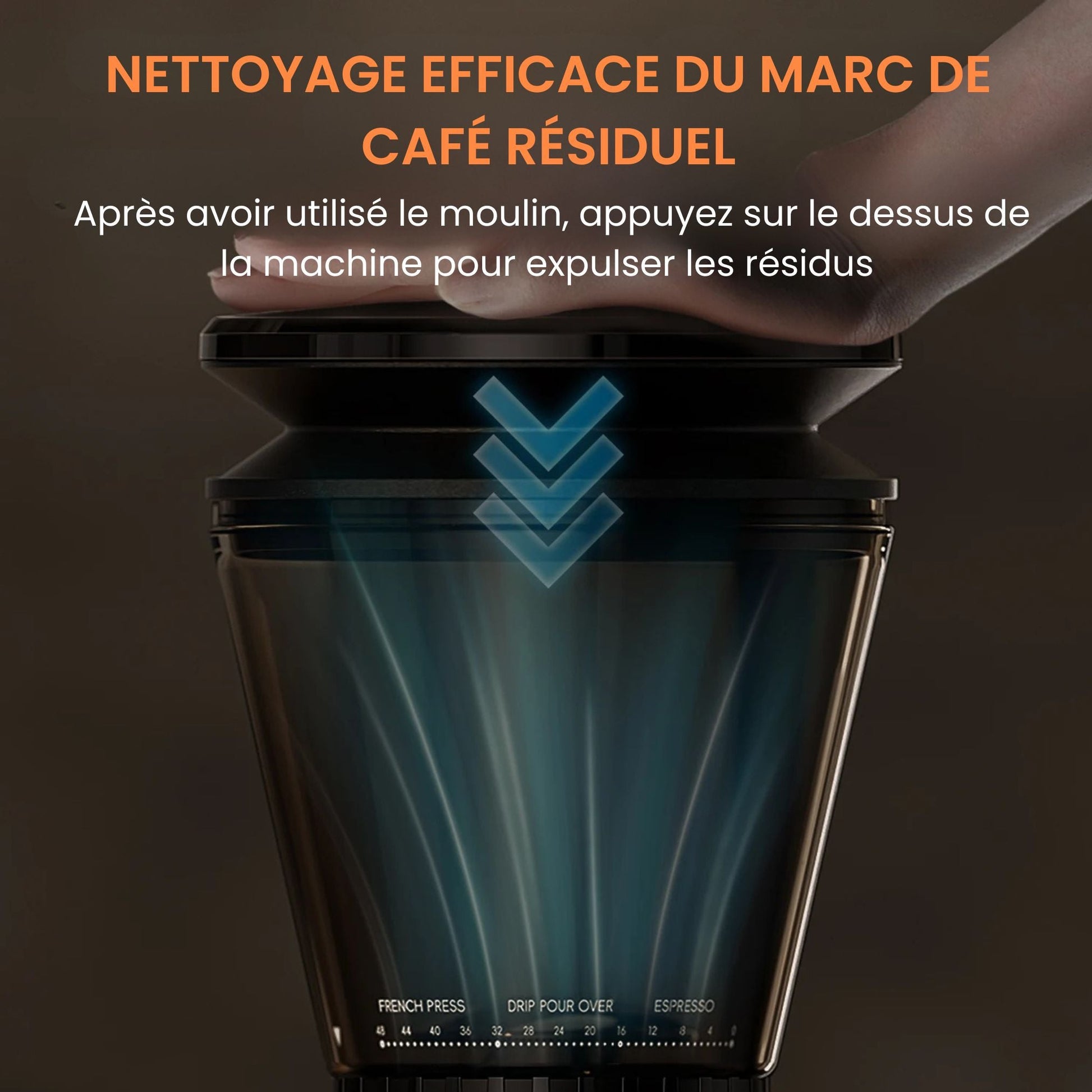 nettoyage du Moulin à café électrique inox