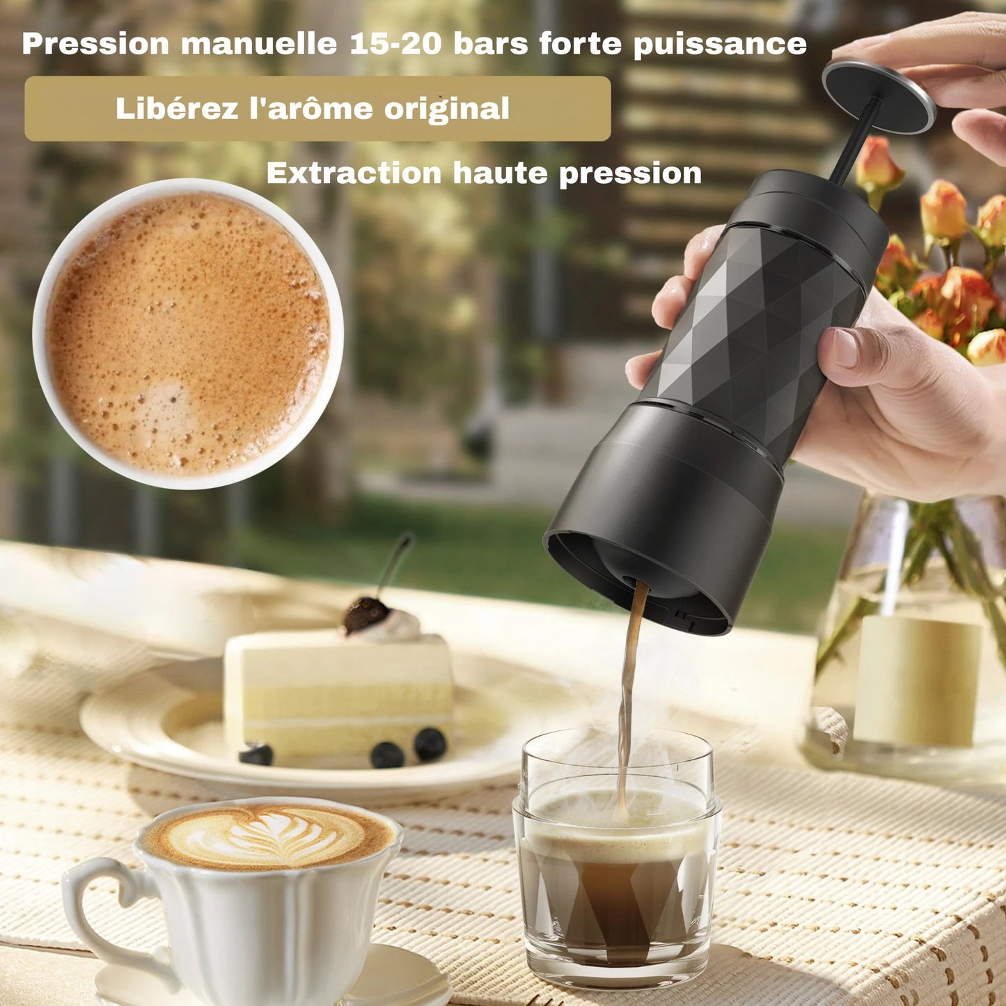 utilisation Machine à café expresso manuelle NOIR